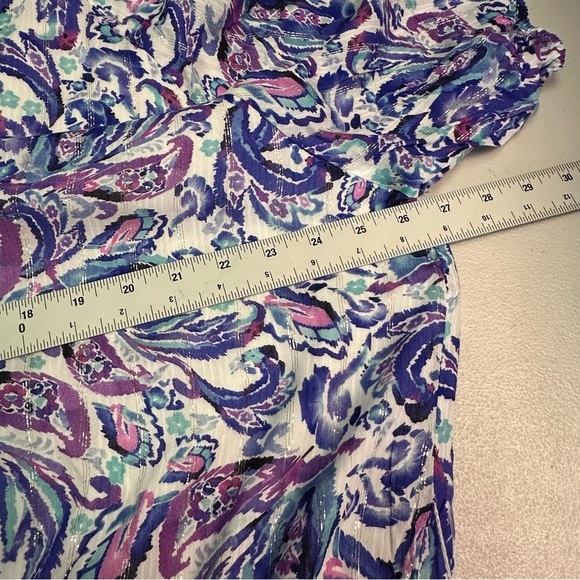 Kathy Ireland Purple and Blue Paisley Jumpsuit - Picture 4 of 5